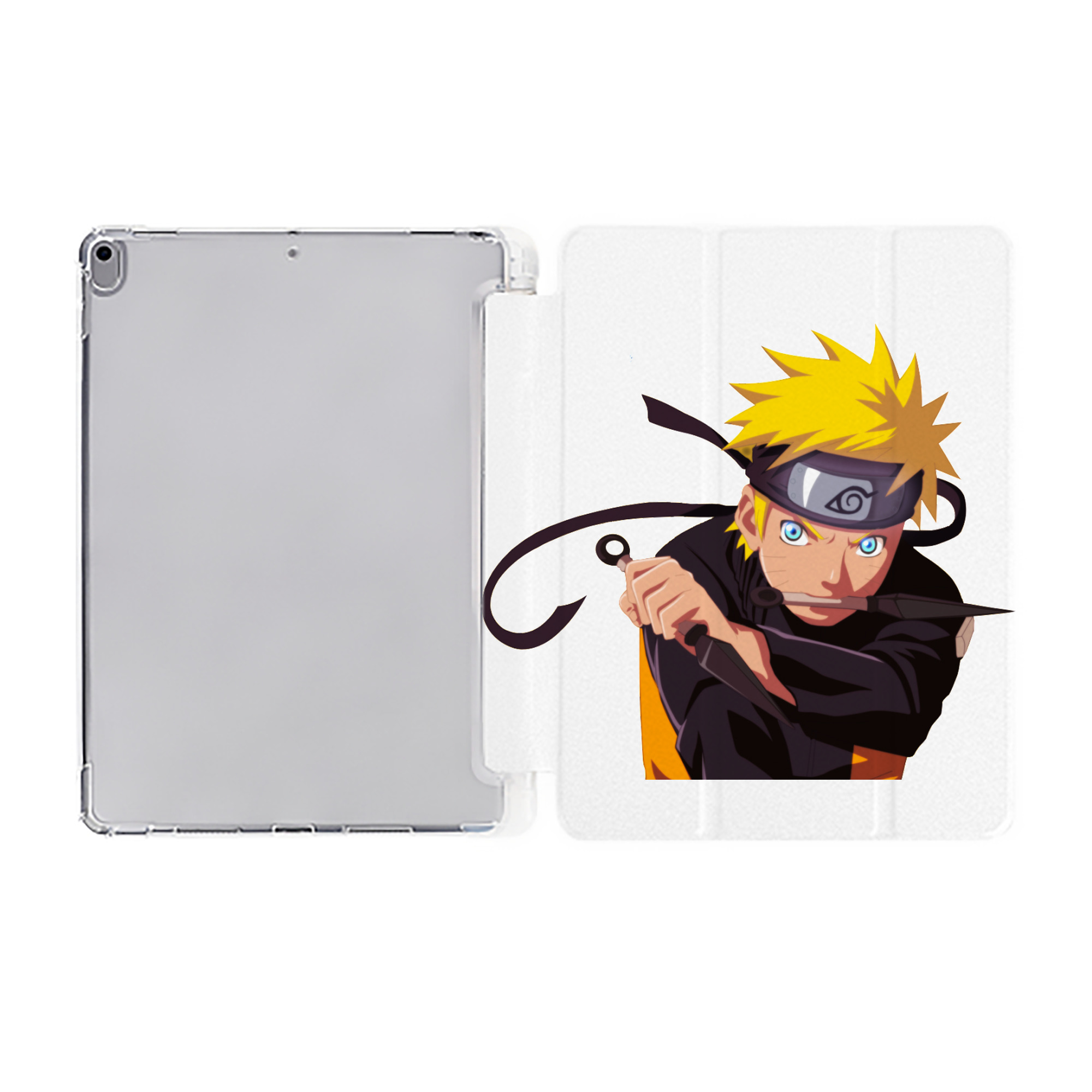 （画像用） NARUTO -ナルト- うずまき ナルト Uzumaki Naruto IPad ケース ペン収納付き 三つ折りスタンド PUレザー×シリコン 対応機種9.5/10.5/10.9インチ